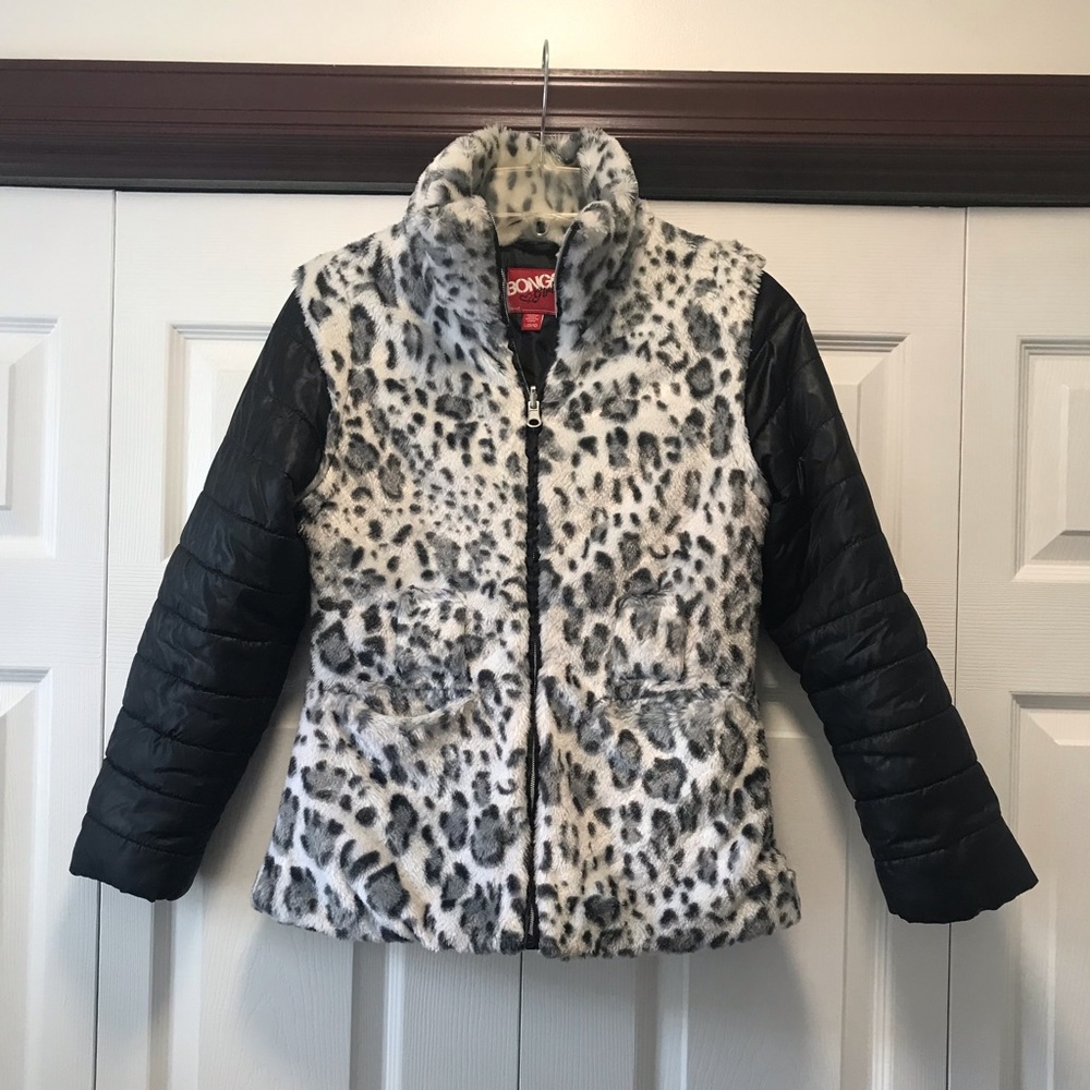 Bongo Girls Animal Print Fleece Jacket Coat